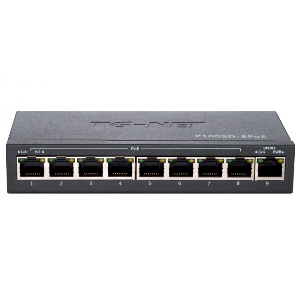 Коммутатор TG-NET P1009D-8PoE-60W